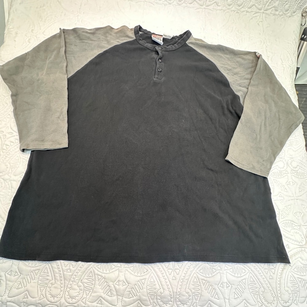 Rasco FR Flame Resistant Henley Shirt Mens 3XL Gray Black CAT 2 NFPA 2112 GBT464